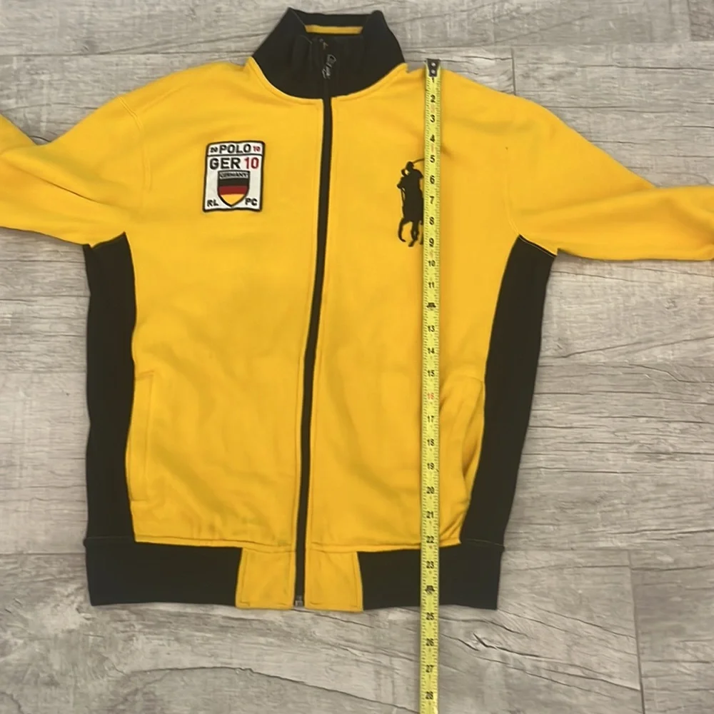 Polo Ralph Lauren Men's Yellow and Black Sweatshirt Germany Flag Size: M Vintage